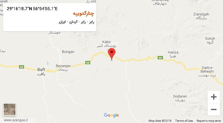 روستای چنارگدوییه بر روی نقشه