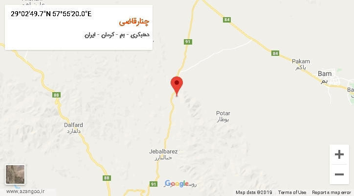 روستای چنارقاضی بر روی نقشه