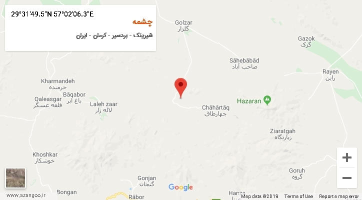روستای چشمه بر روی نقشه