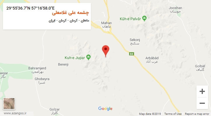 روستای چشمه علی غلامعلی بر روی نقشه