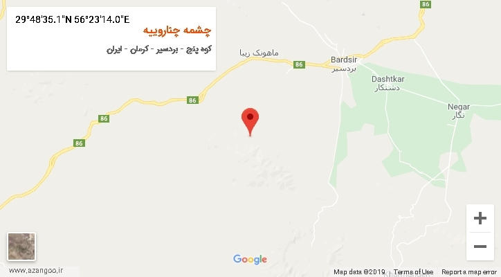 روستای چشمه چناروییه بر روی نقشه