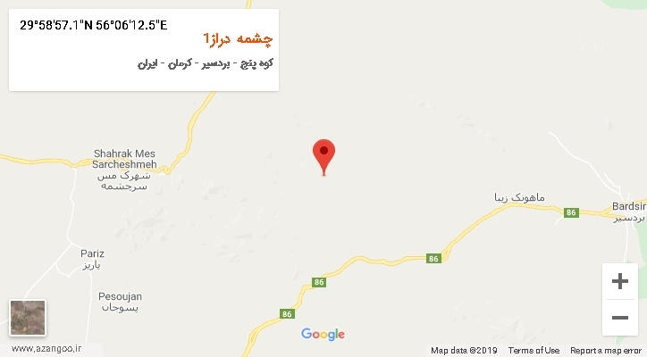 روستای چشمه دراز1 بر روی نقشه