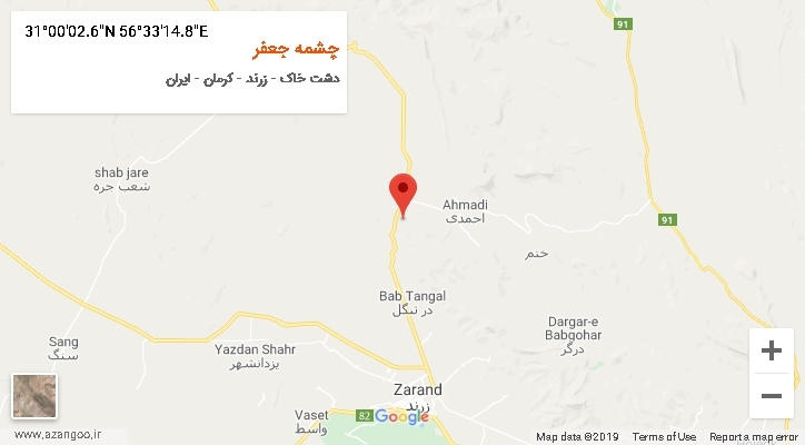 روستای چشمه جعفر بر روی نقشه