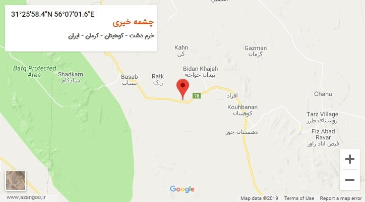 روستای چشمه خیری بر روی نقشه