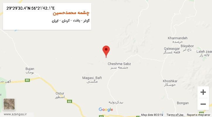 روستای چشمه محمدحسین بر روی نقشه