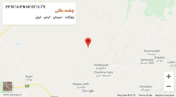 روستای چشمه ملکی بر روی نقشه