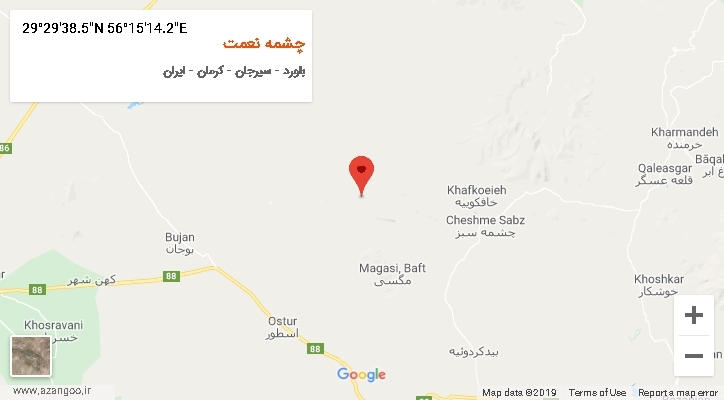 روستای چشمه نعمت بر روی نقشه