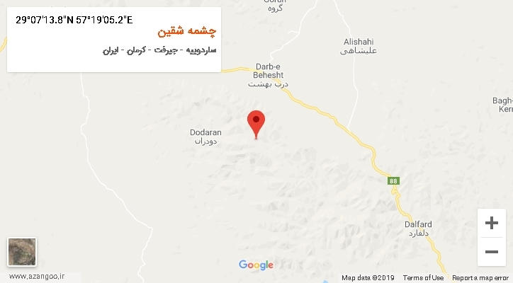 روستای چشمه شقین بر روی نقشه