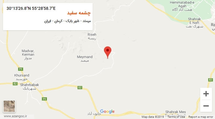 روستای چشمه سفید بر روی نقشه