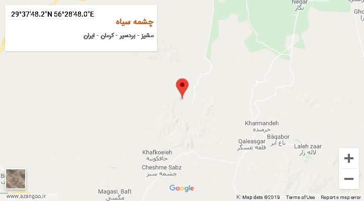 روستای چشمه سیاه بر روی نقشه
