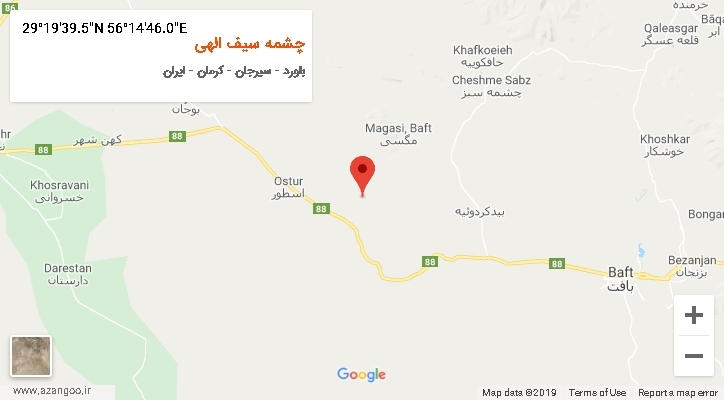 روستای چشمه سیف الهی بر روی نقشه