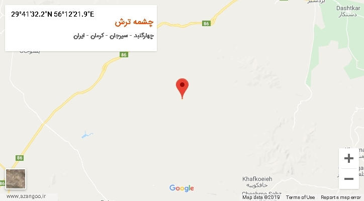روستای چشمه ترش بر روی نقشه