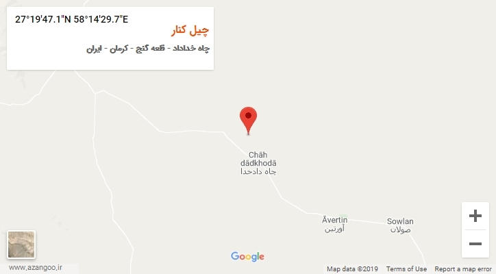 روستای چیل کنار بر روی نقشه