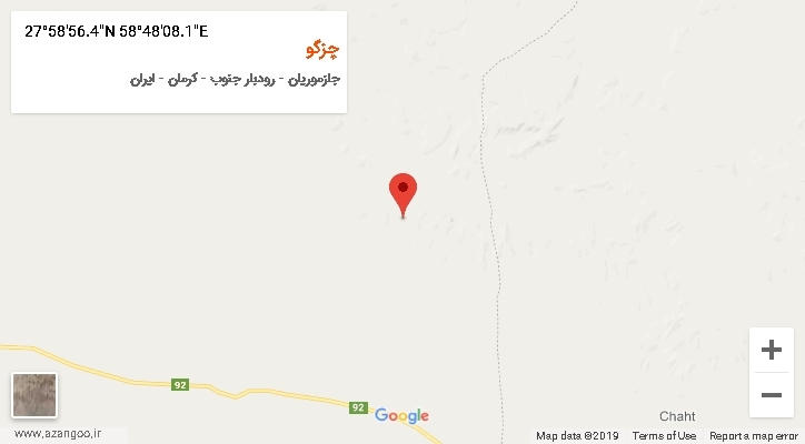 روستای چزگو بر روی نقشه