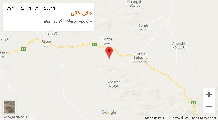 روستای دالان خانی بر روی نقشه