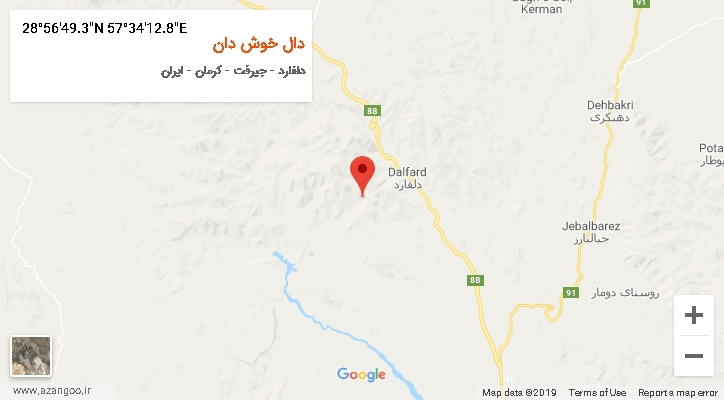 روستای دال خوش دان بر روی نقشه