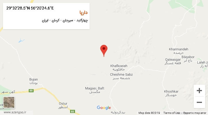 روستای دارپا بر روی نقشه