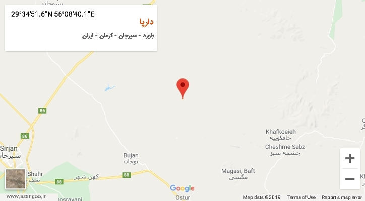 روستای دارپا بر روی نقشه