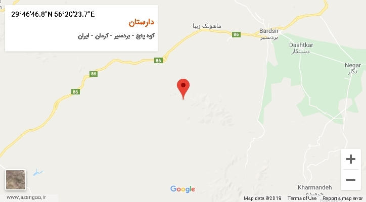 روستای دارستان بر روی نقشه
