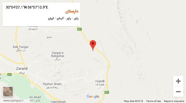 روستای دارستان بر روی نقشه