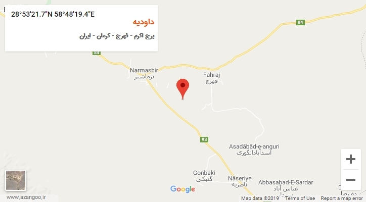 روستای داودیه بر روی نقشه