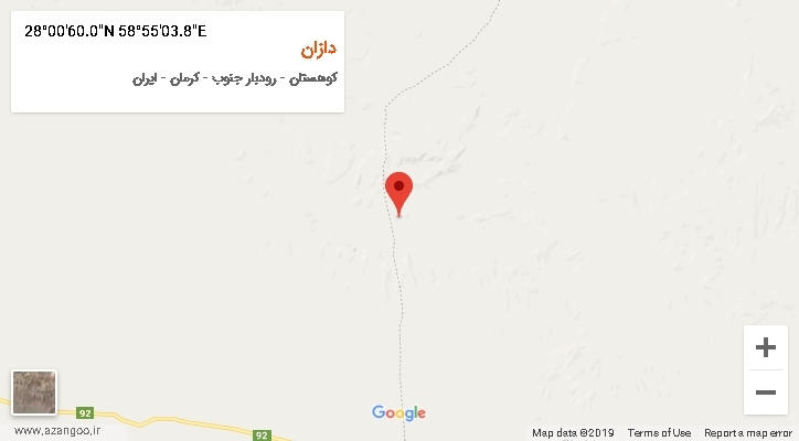 روستای دازان بر روی نقشه