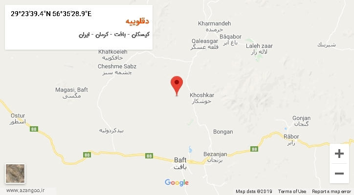 روستای دقلوییه بر روی نقشه