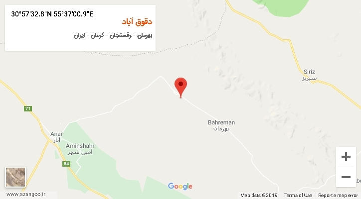 روستای دقوق آباد بر روی نقشه