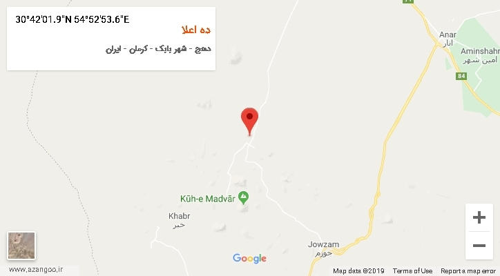 روستای ده اعلا بر روی نقشه