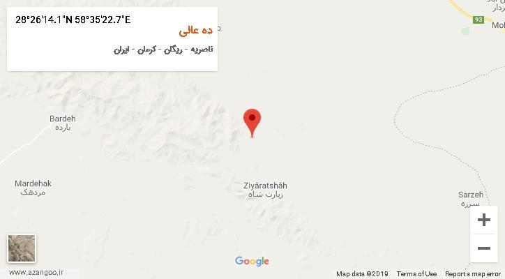 روستای ده عالی بر روی نقشه