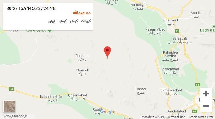 روستای ده عبدالله بر روی نقشه