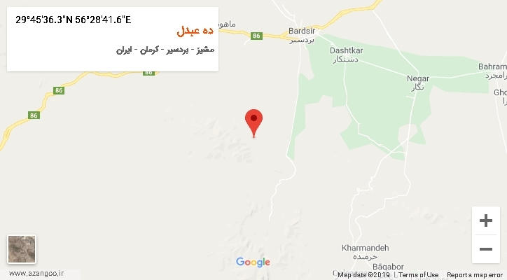روستای ده عبدل بر روی نقشه