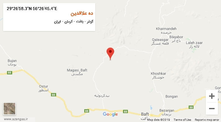 روستای ده علاالدین بر روی نقشه