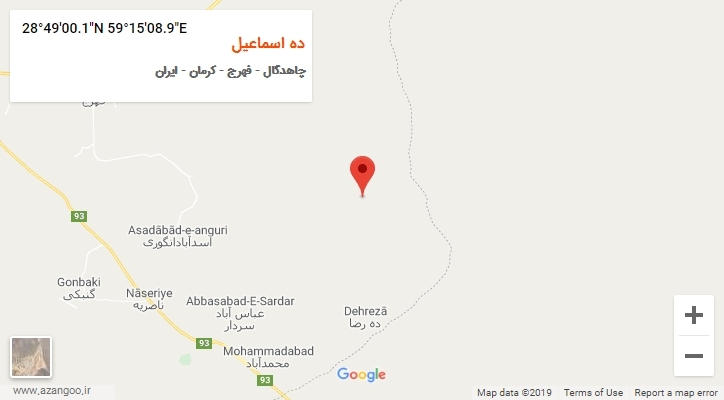 روستای ده اسماعیل بر روی نقشه