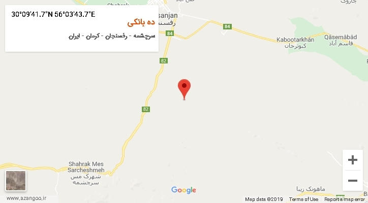 روستای ده بانکی بر روی نقشه