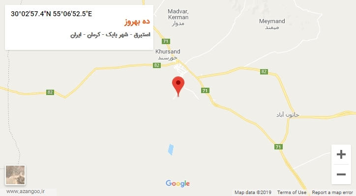 روستای ده بهروز بر روی نقشه