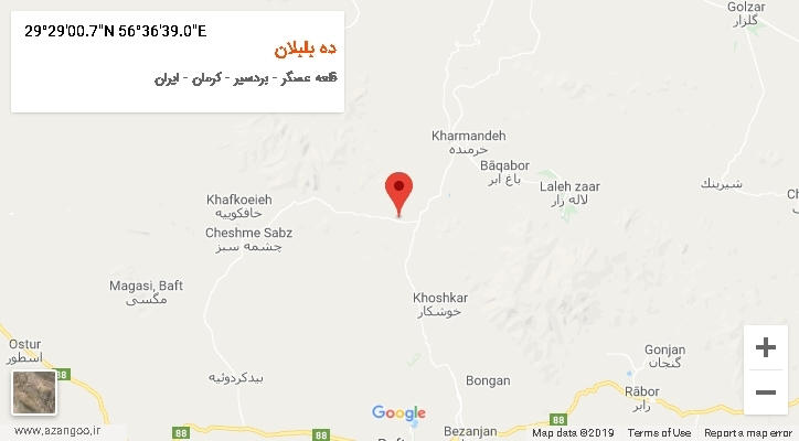 روستای ده بلبلان بر روی نقشه