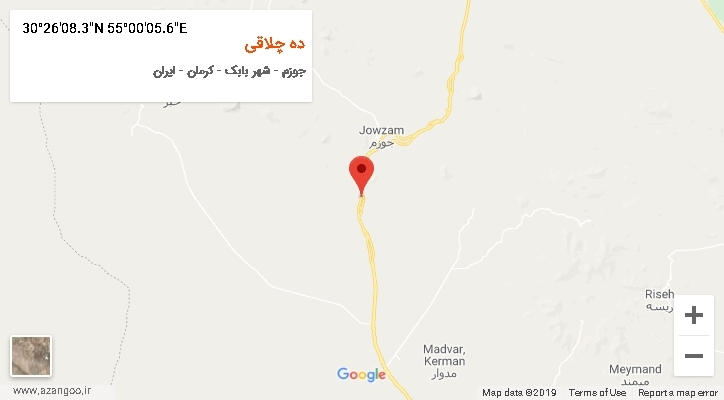 روستای ده چلاقی بر روی نقشه