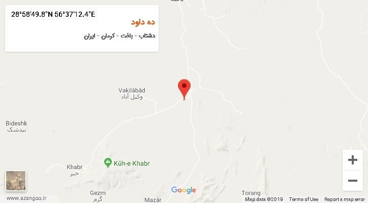 روستای ده داود بر روی نقشه
