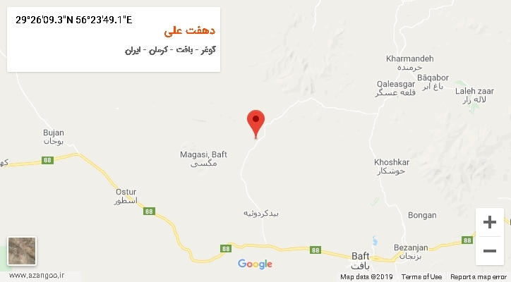روستای دهفت علی بر روی نقشه