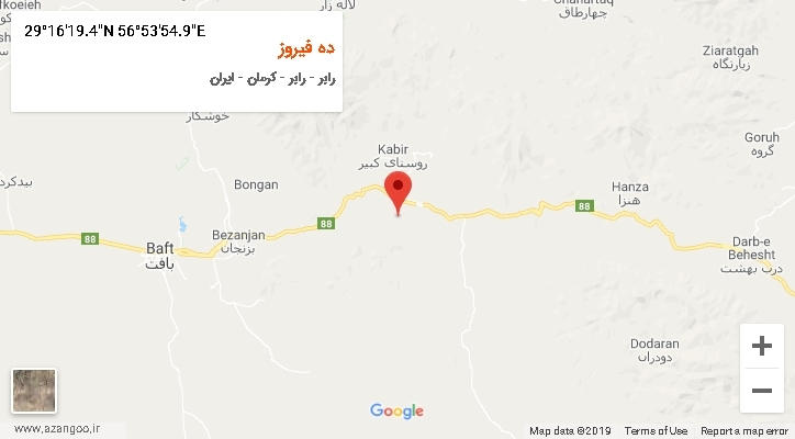 روستای ده فیروز بر روی نقشه