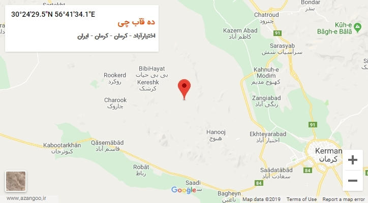 روستای ده قآب چی بر روی نقشه