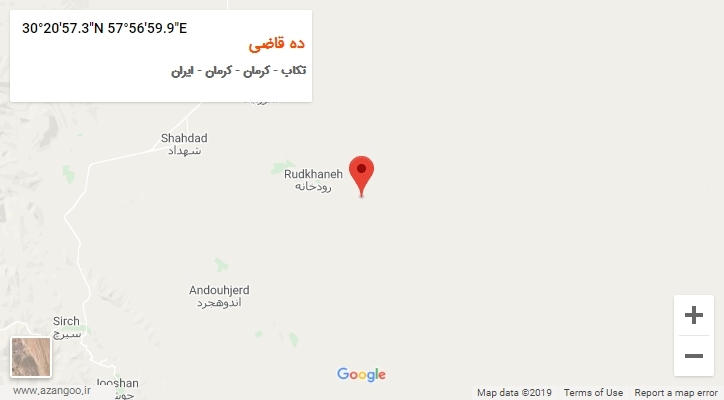 روستای ده قاضی بر روی نقشه