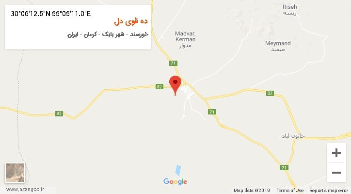 روستای ده قوی دل بر روی نقشه