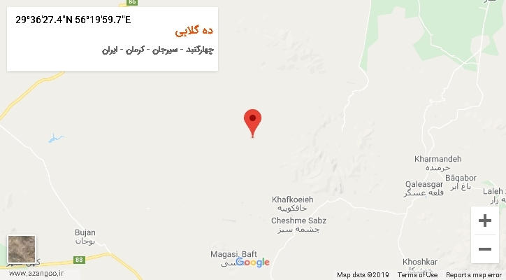 روستای ده گلابی بر روی نقشه