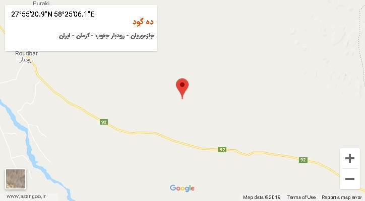 روستای ده گود بر روی نقشه