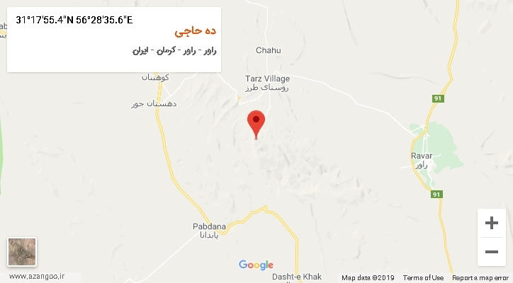 روستای ده حاجی بر روی نقشه