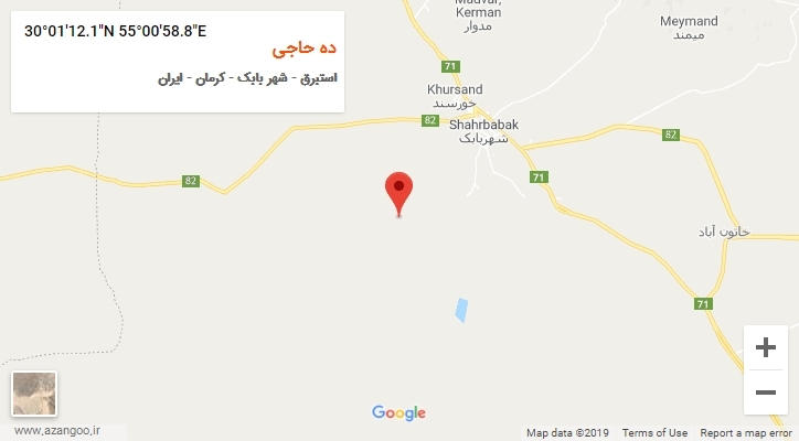 روستای ده حاجی بر روی نقشه