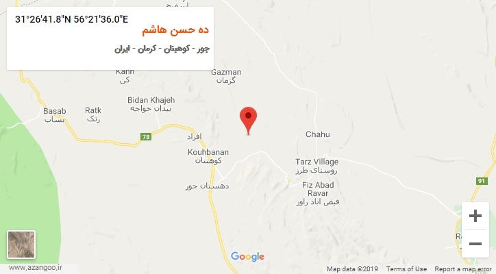 روستای ده حسن هاشم بر روی نقشه