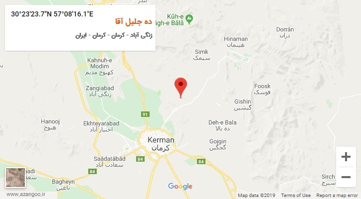 روستای ده جلیل آقا بر روی نقشه
